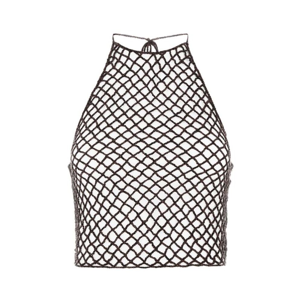 Alaia Women Two-Tone Crochet Top